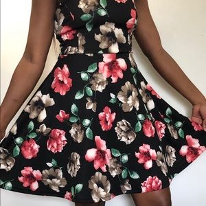 BRIGHT COLORED FLOWER DRESS